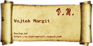 Vojtek Margit névjegykártya
